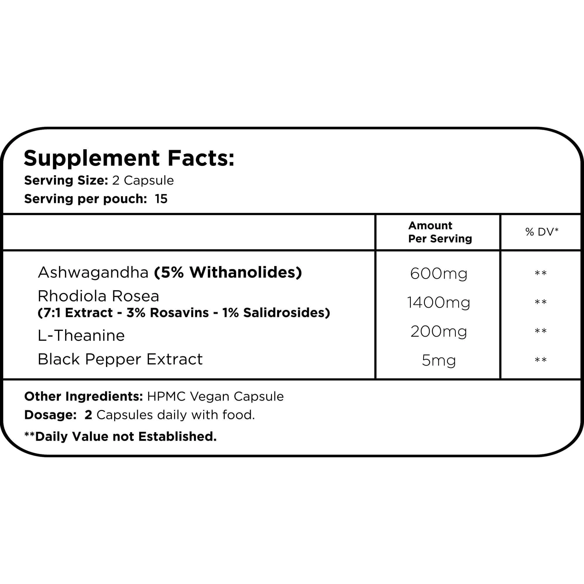 Ashwagandha + Rhodiola Rosea +  L-Theanine - Image 4